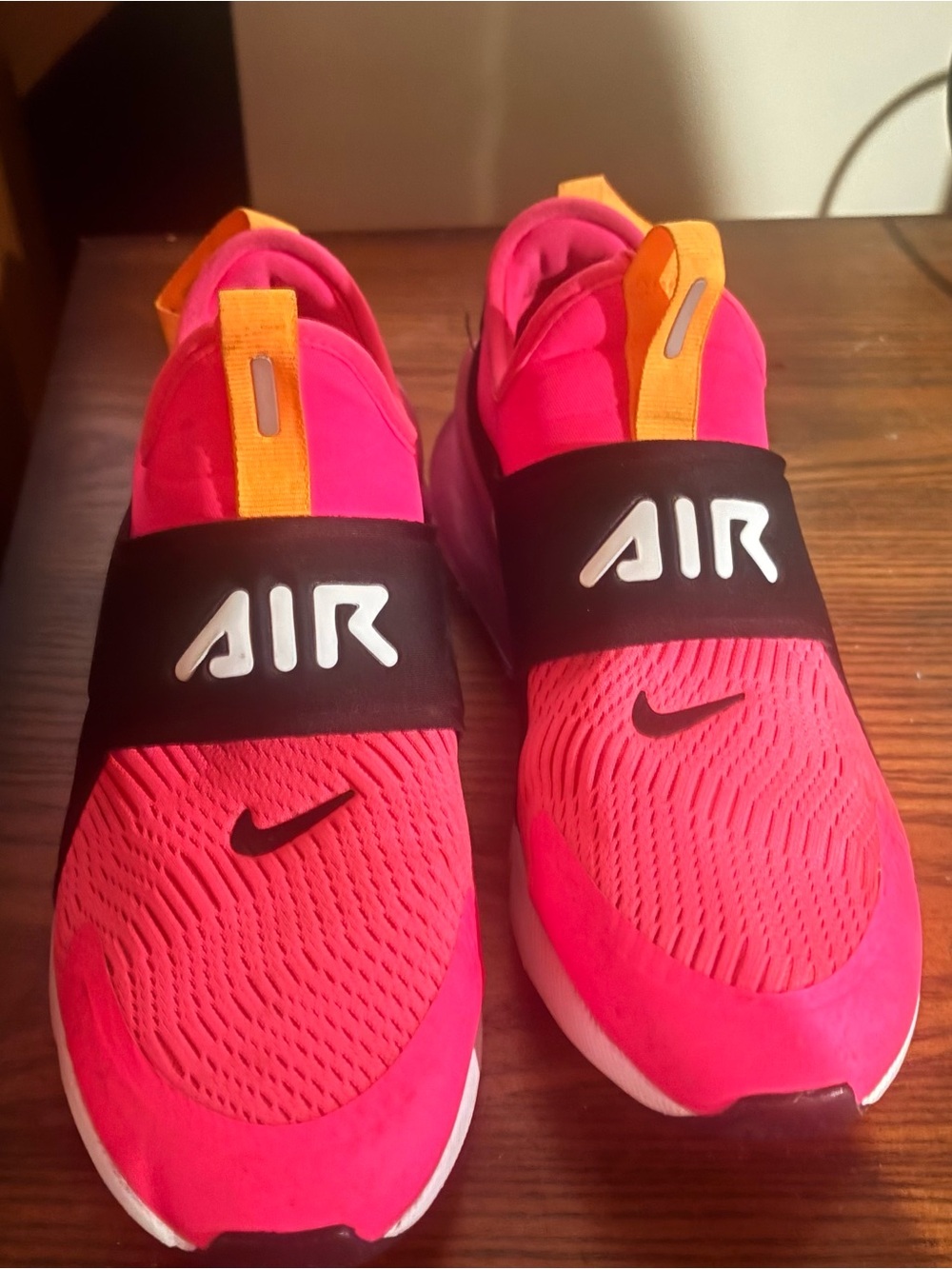Hot pink slip on Nike